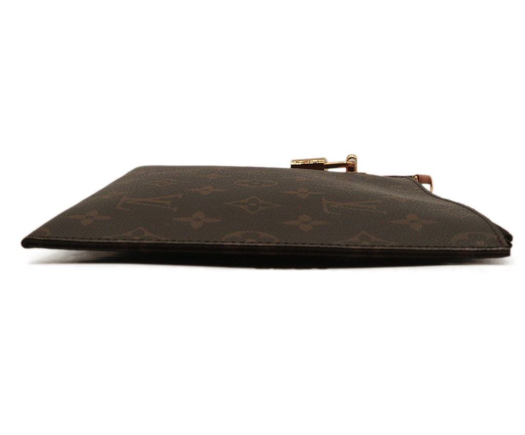 Louis Vuitton Brown & Tan Monogram Leather Special Edition Clutch 3