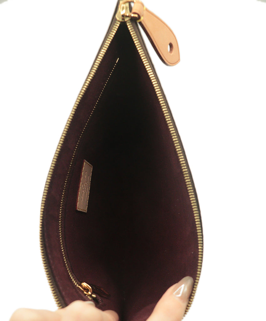 Louis Vuitton Brown & Tan Monogram Leather Special Edition Clutch 8