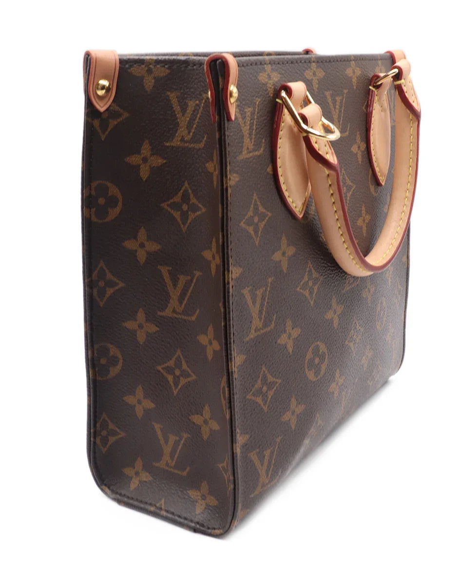 Louis Vuitton Brown and Tan Monogram tote bag Authentic LOUIS VUITTON Limited On the Go MM M45321 Monogram  main image 4