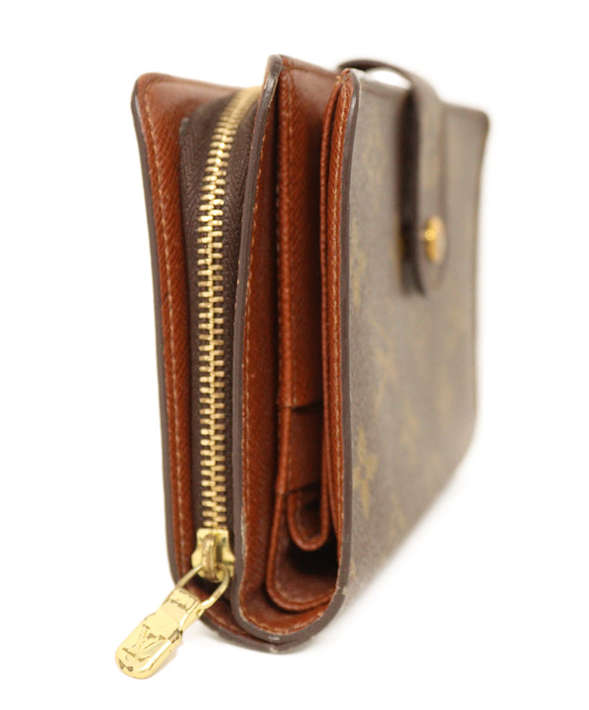 Louis Vuitton Brown Monogram Leather Wallet 1