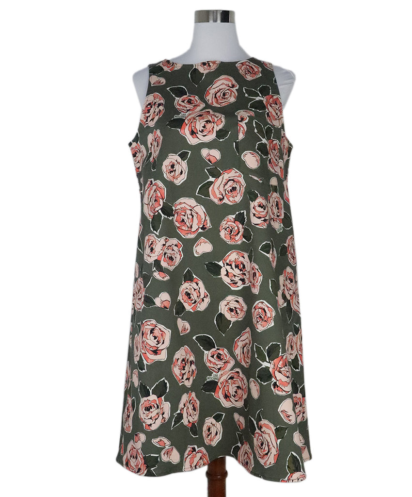 Love Moschino Olive & Pink Floral Dress 