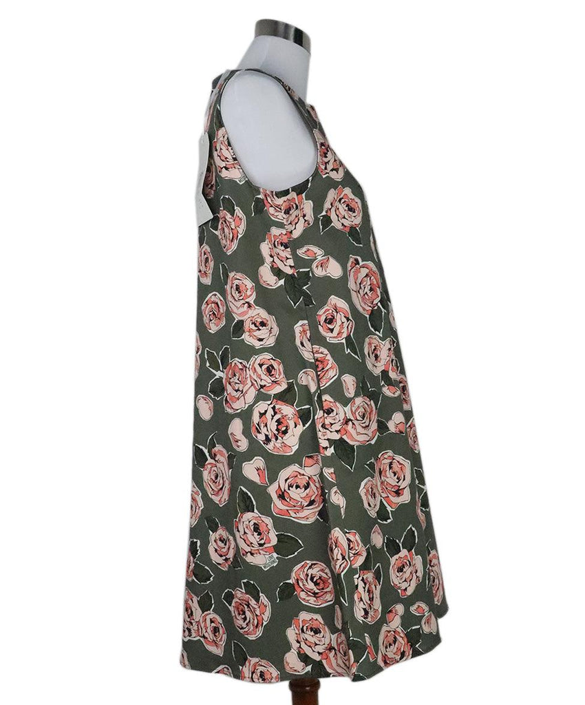 Love Moschino Olive & Pink Floral Dress 1