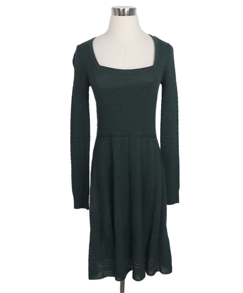 M Missoni Dark Green Knit Dress 