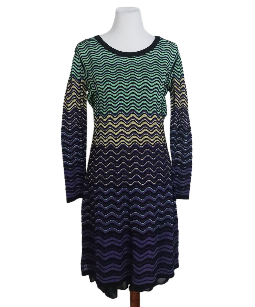 M Missoni Multicolor Knit Dress 