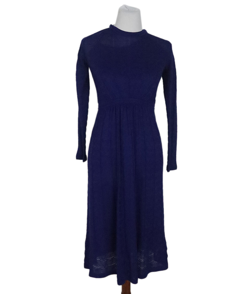 M Missoni Royal Blue Knit Dress 