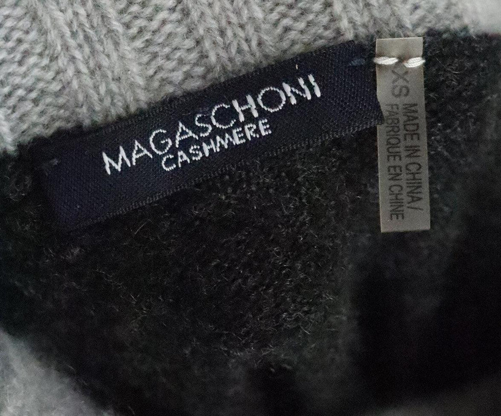 Magaschoni Black & Grey Cashmere Sweater sz 4 - Michael's Consignment NYC