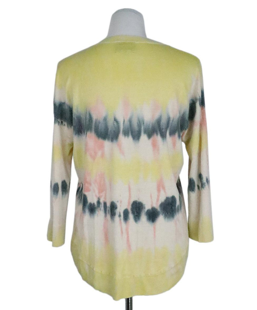 Magaschoni Yellow & Blue Tie Dye Crewneck sz 4 - Michael's Consignment NYC