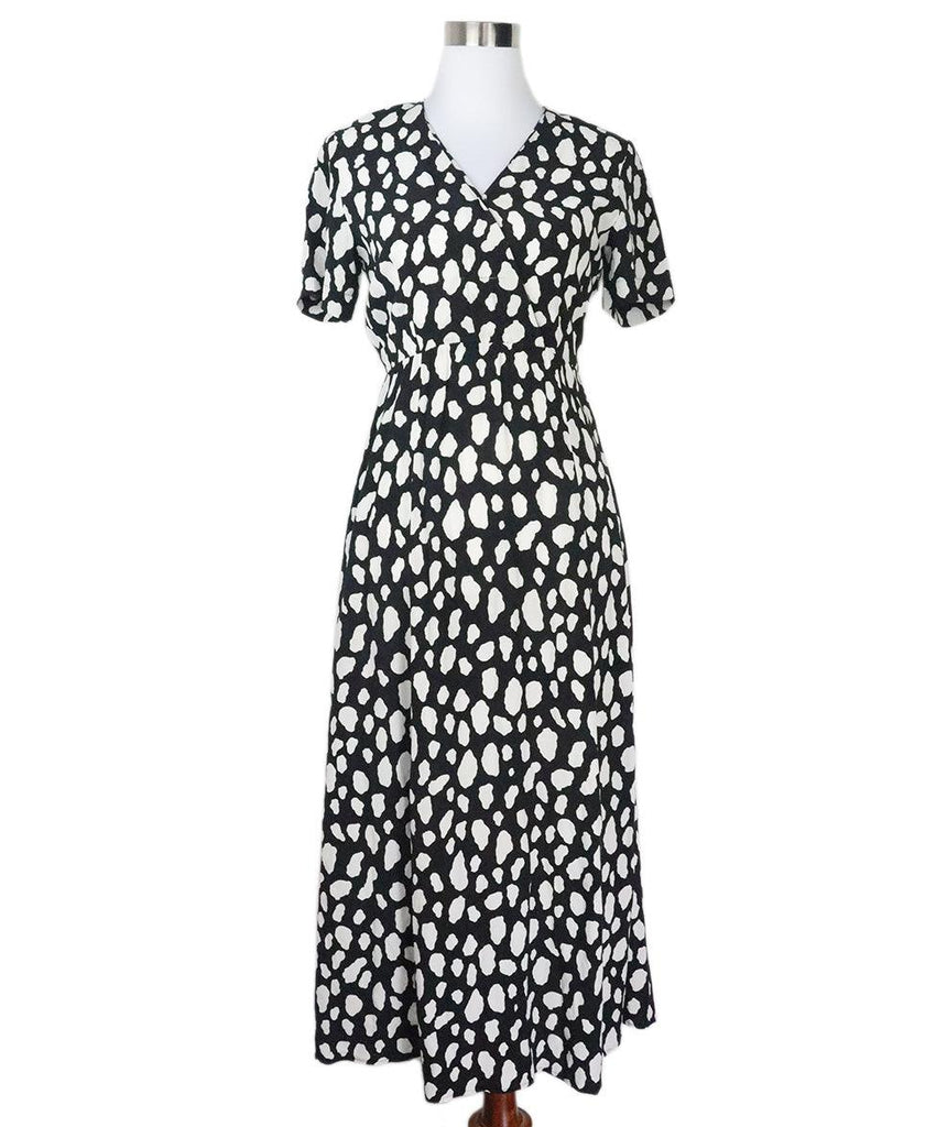 Maje Black & White Print Dress 