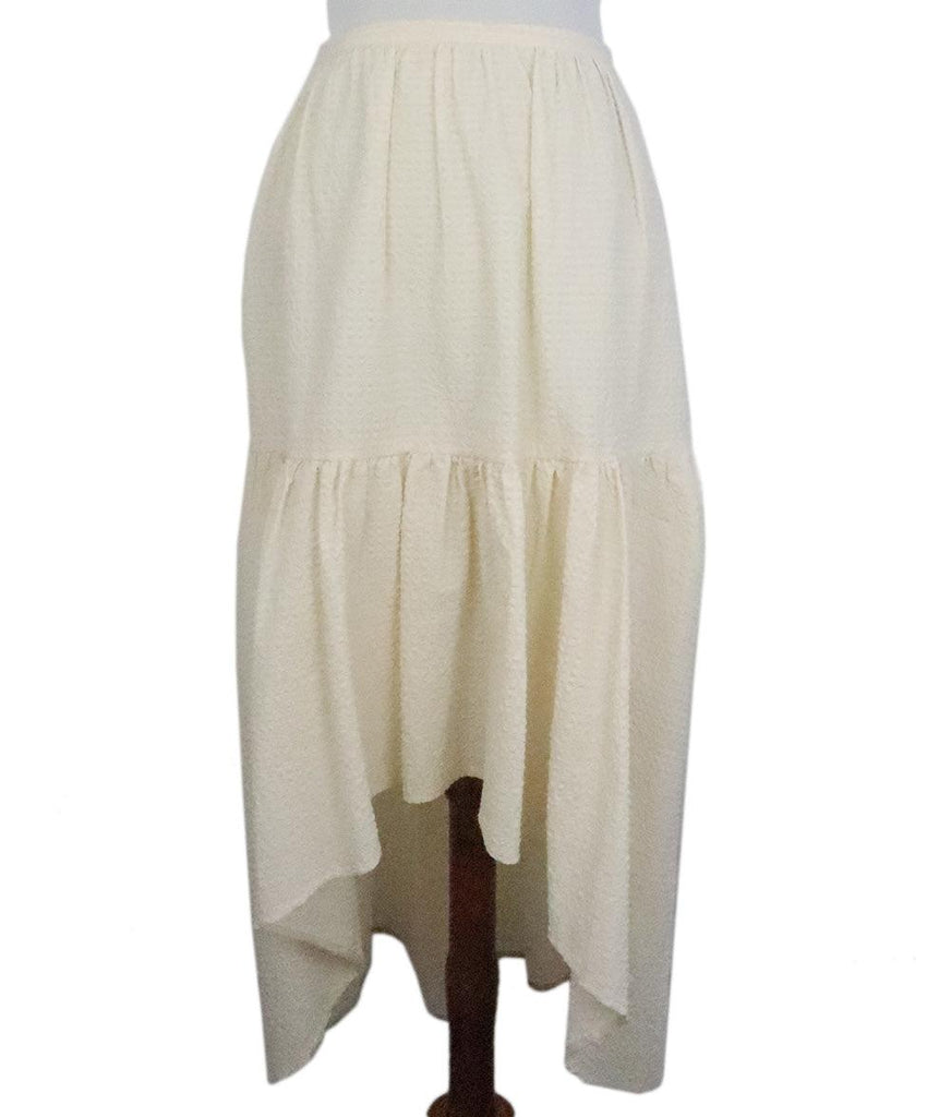Maje Cream Cotton Textured Skirt sz 8 - Michael's Consignment NYC