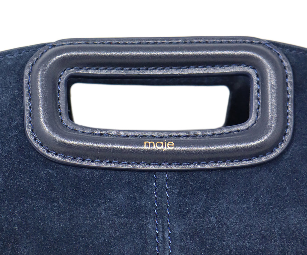 Maje Navy Suede Fringe Crossbody 5