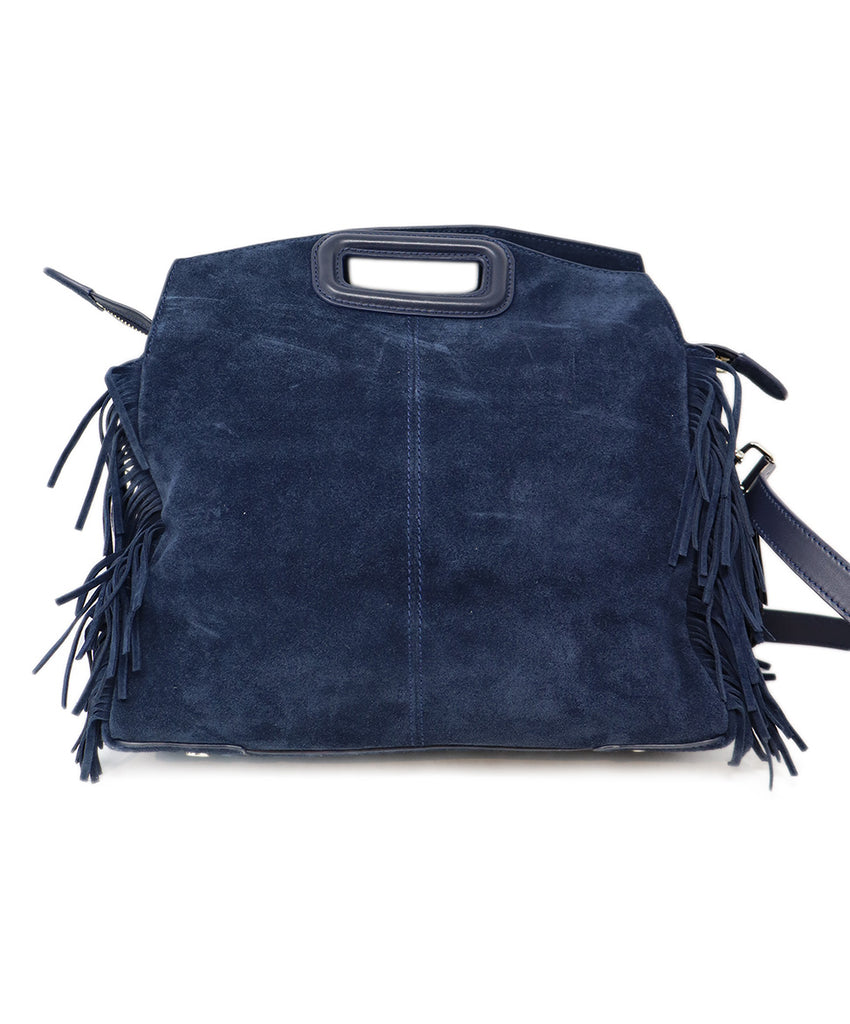 Maje Navy Suede Fringe Crossbody 2