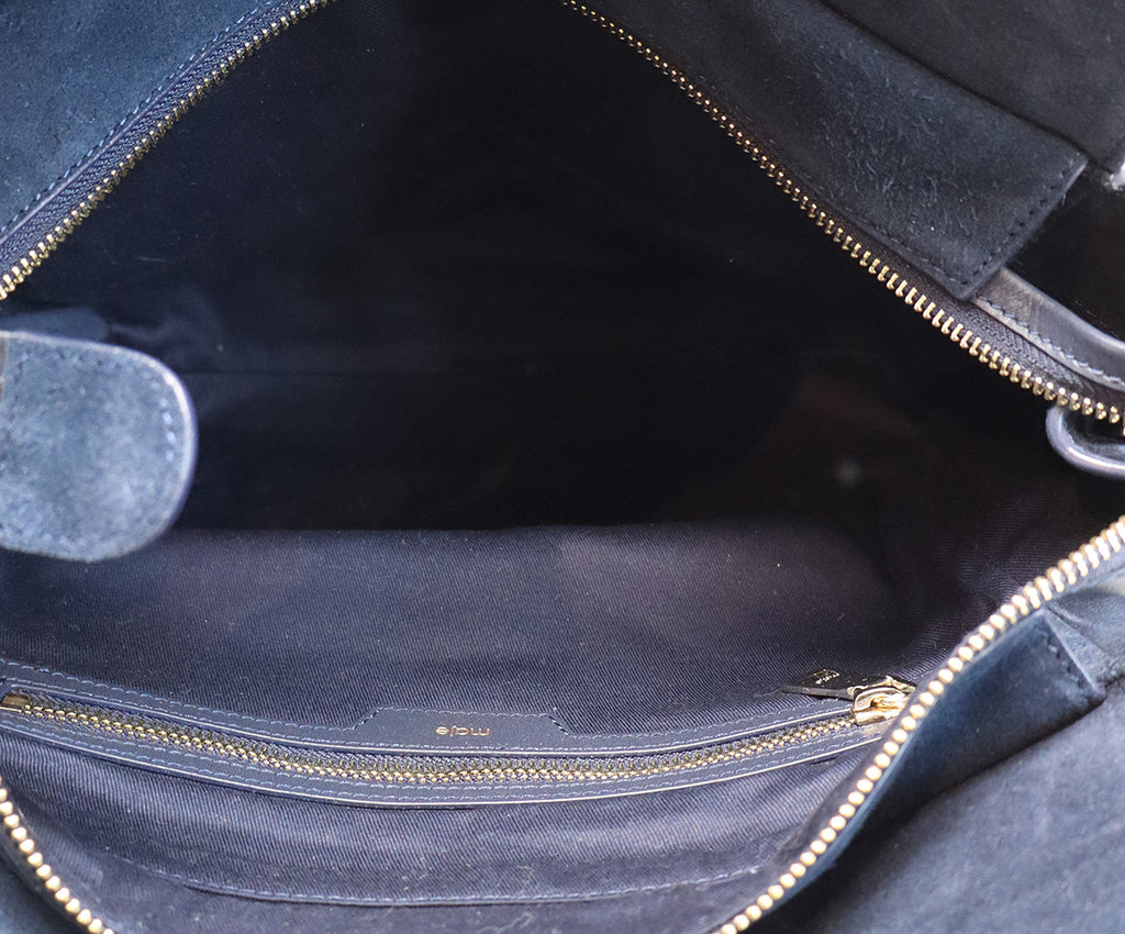 Maje Navy Suede Fringe Crossbody 3