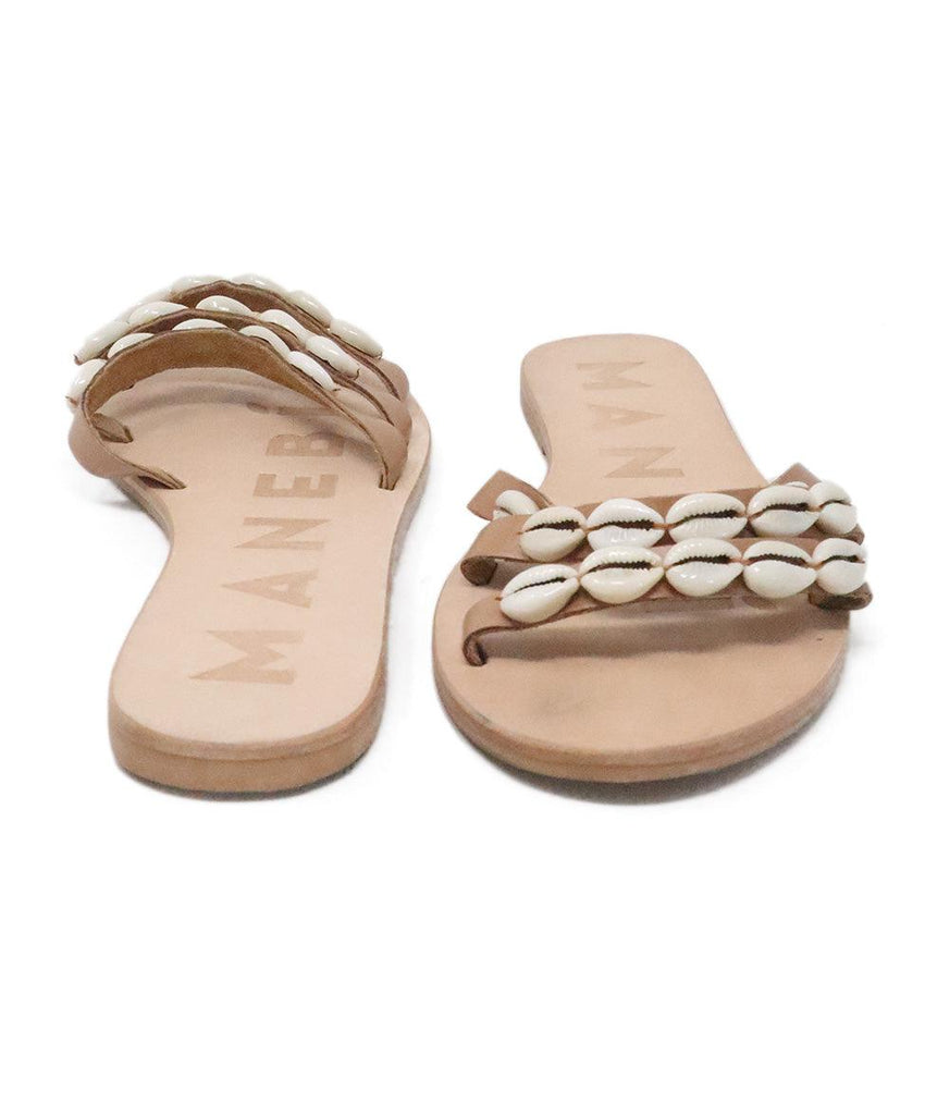 Manebi Tan Shell Sandals 2