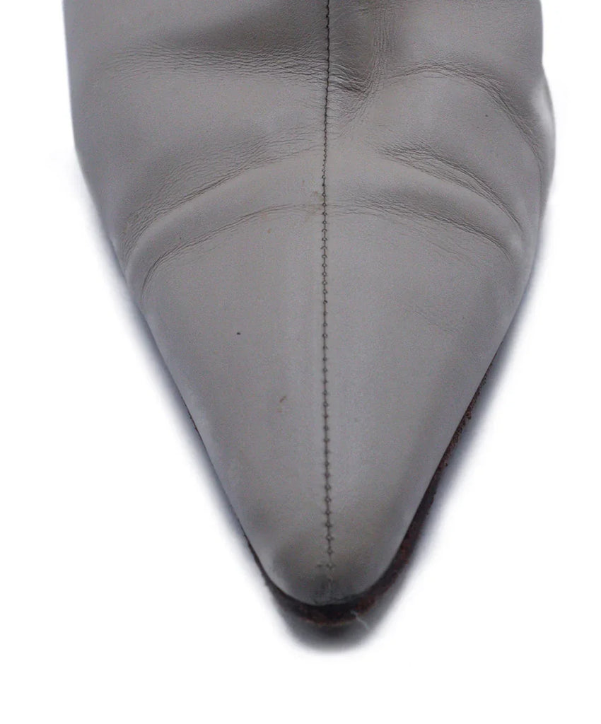 Manolo Blahnik Beige Leather Lace Up Booties sz 8 - Michael's Consignment NYC