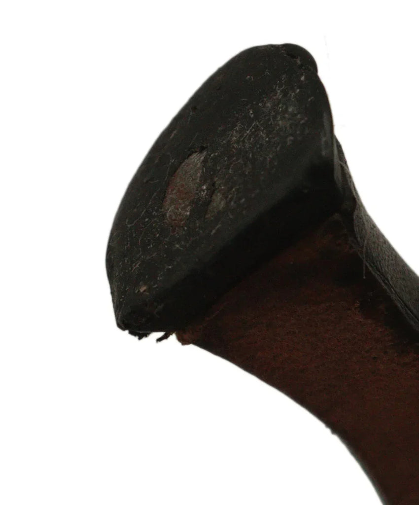 Manolo Blahnik Black Leather Stitched Heels sz 7 - Michael's Consignment NYC