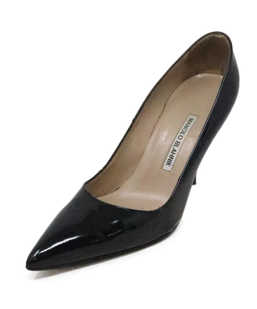 Manolo Blahnik Black Patent Leather Heels 
