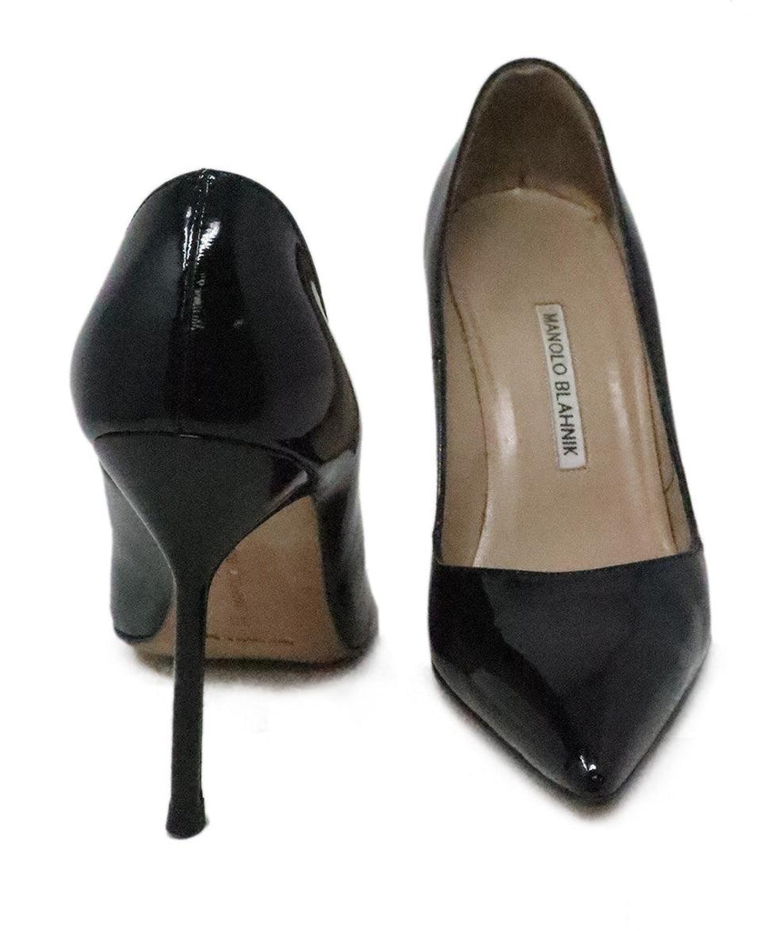 Manolo Blahnik Black Patent Leather Heels sz 9 - Michael's Consignment NYC