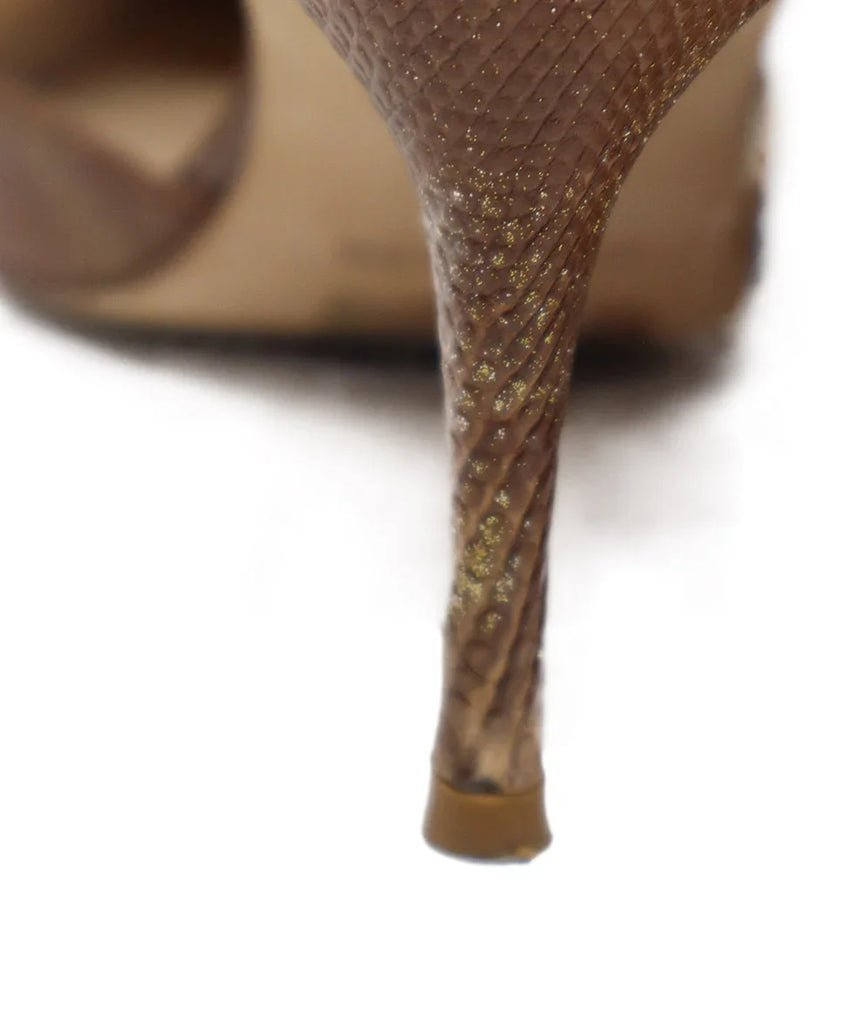 Manolo Blahnik Bronze Lizard Slingbacks sz 8.5 - Michael's Consignment NYC