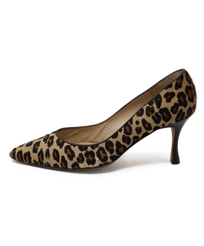 Manolo Blahnik Leopard Print Fur Heels 1