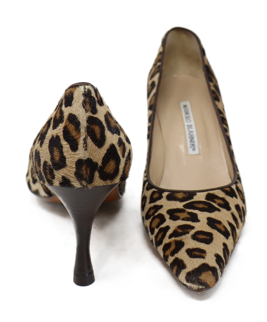 Manolo Blahnik Leopard Print Fur Heels 2