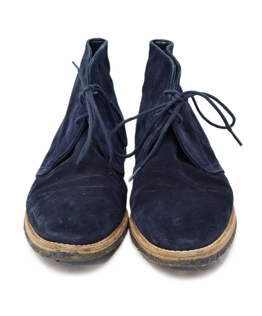 Manolo Blahnik Navy Suede Booties 3