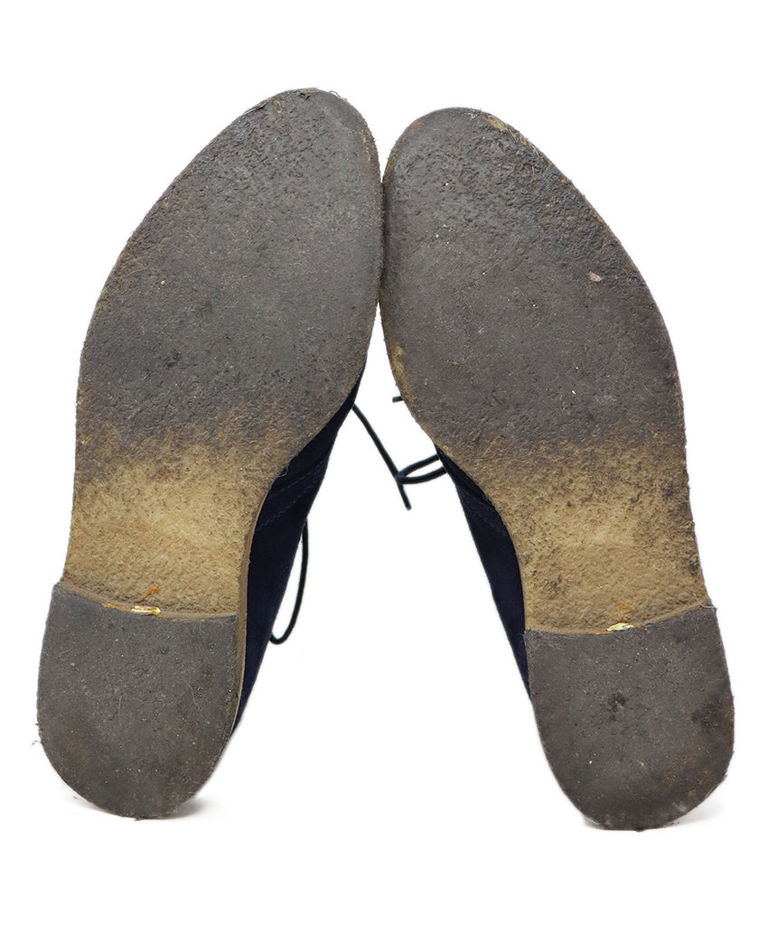 Manolo Blahnik Navy Suede Booties 4