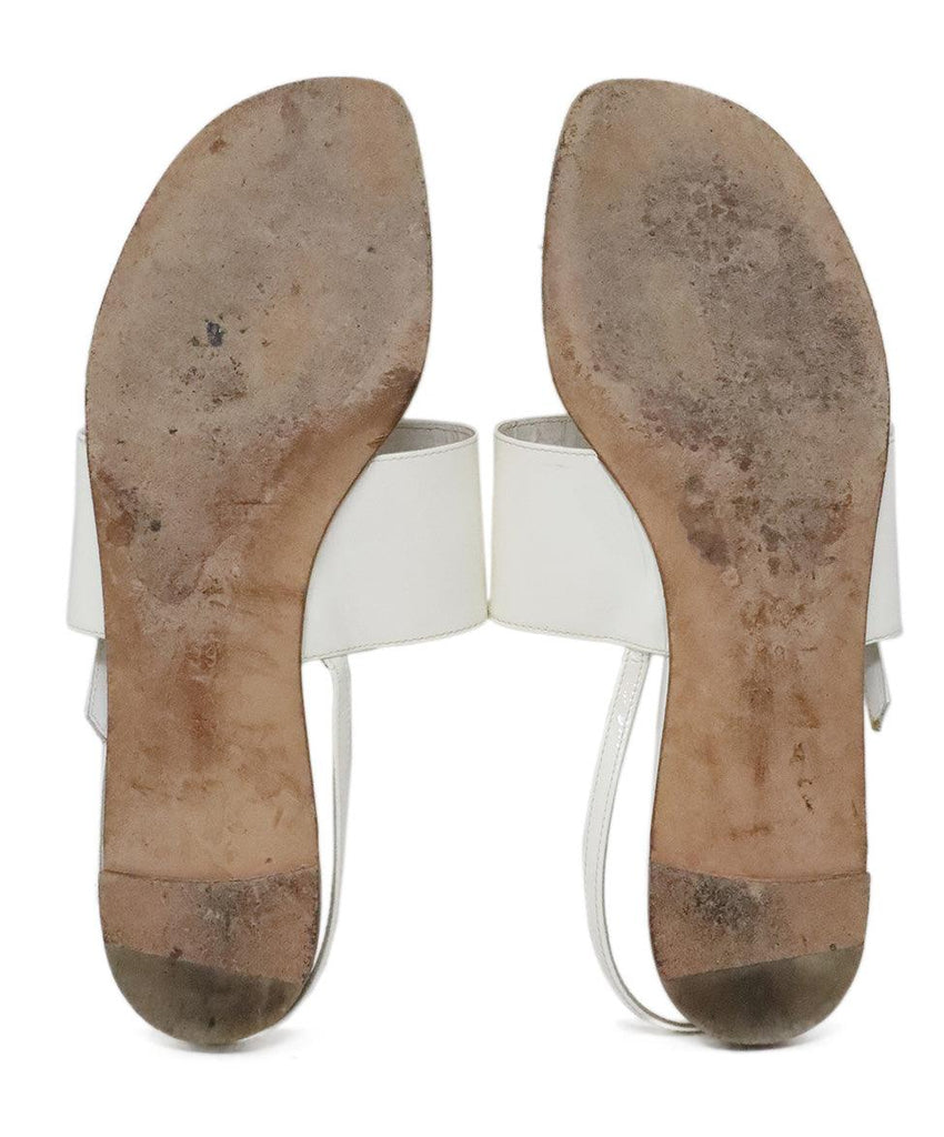 Manolo Blahnik White Patent Leather Sandals 4