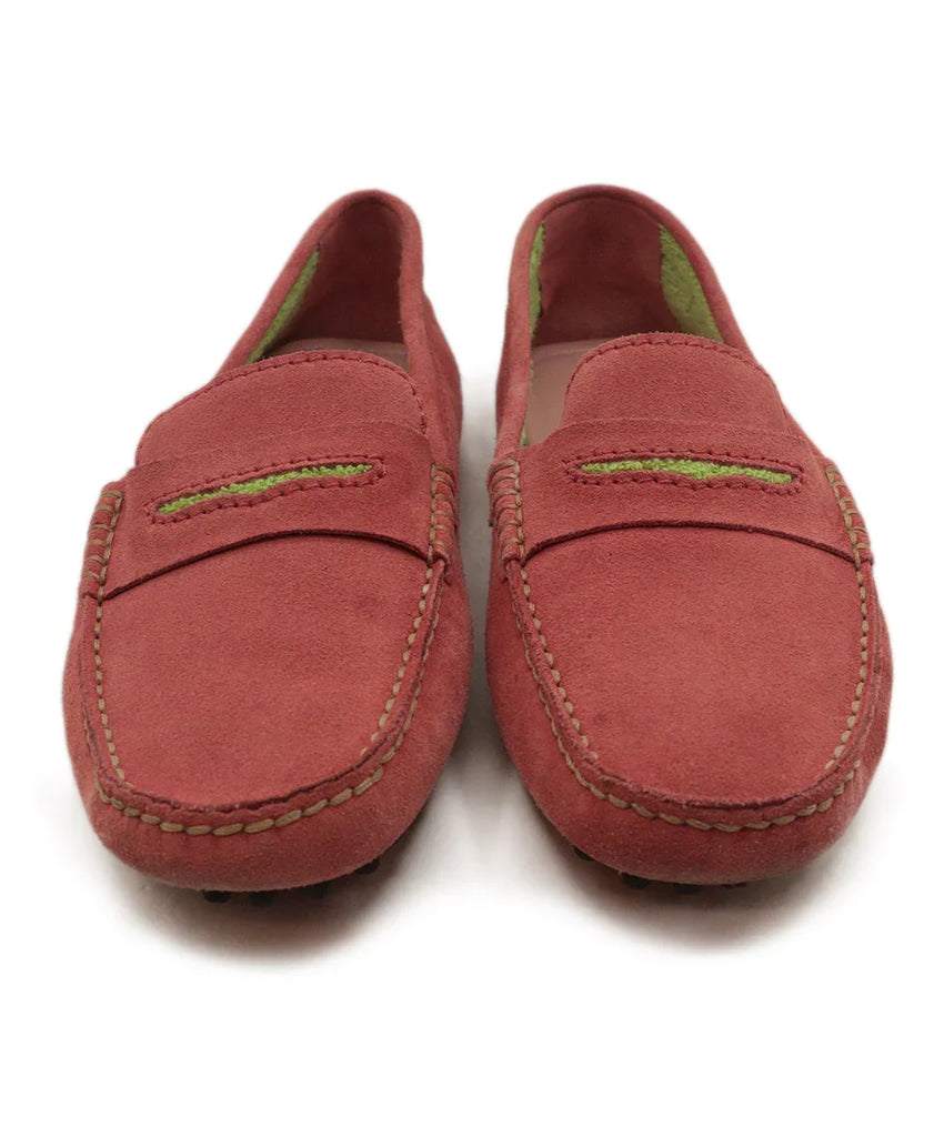 Manolo Blahnik Pink & Green Suede Loafers sz 7 - Michael's Consignment NYC