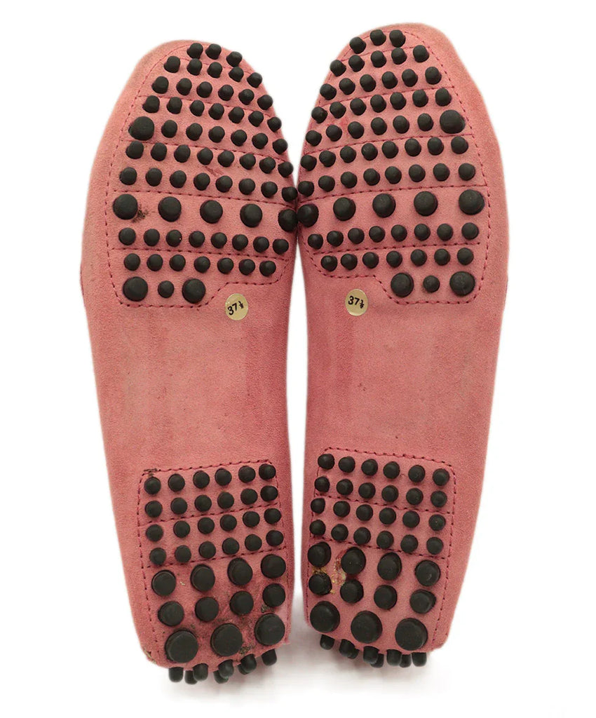 Manolo Blahnik Pink & Green Suede Loafers sz 7 - Michael's Consignment NYC