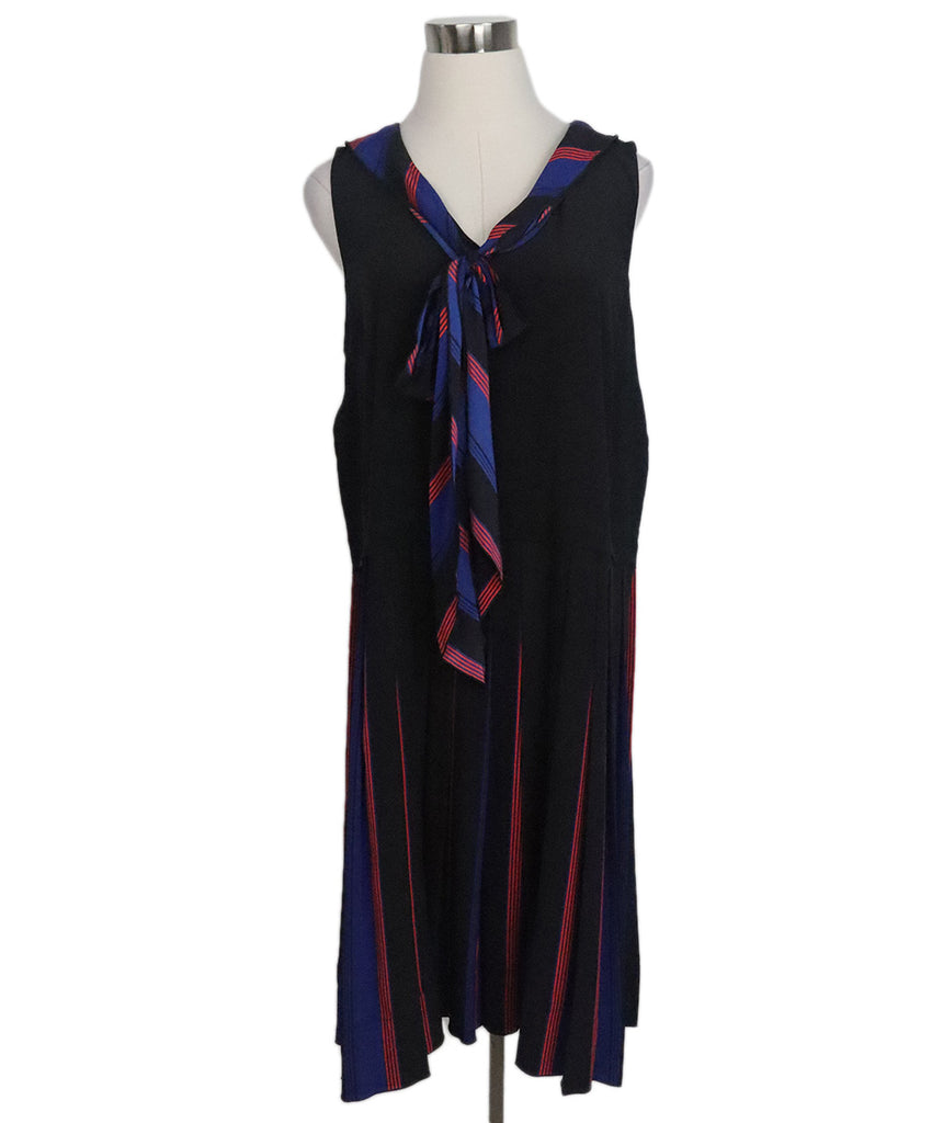 Marc Jacobs Black Blue & Red Silk Dress 