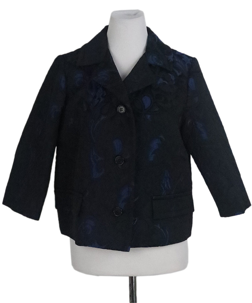 Marni Black & Blue Jacquard Jacket 