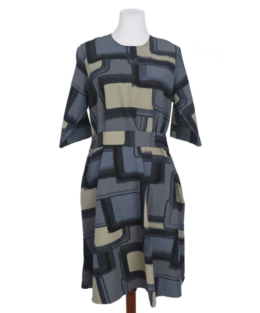 Marni Blue & Grey Print Dress 