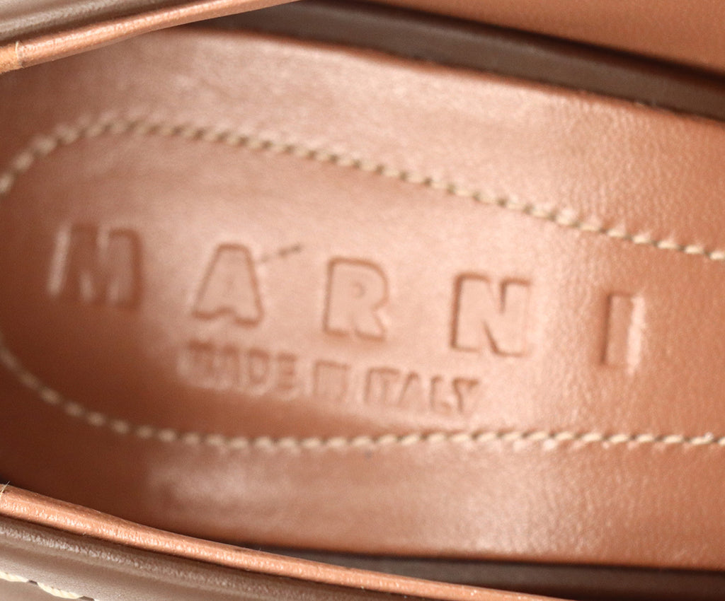 Marni Brown leather buckle heels 4