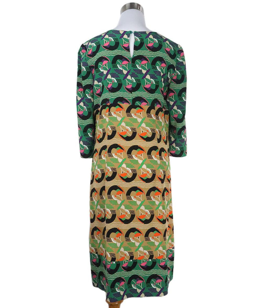 Marni Tan & Green Print Dress sz 6 - Michael's Consignment NYC