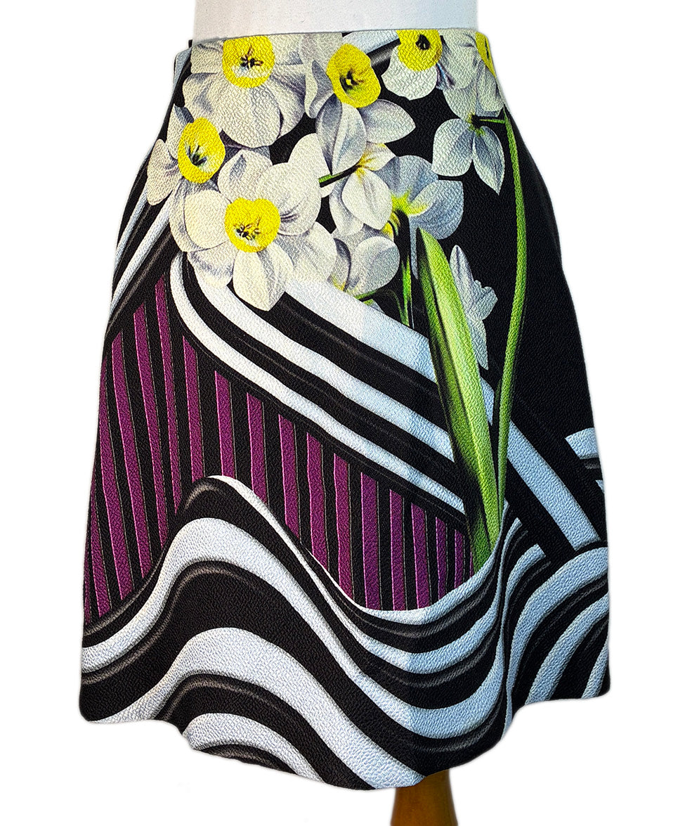Mary Katrantzou Multi Silk Skirt sz 4 l Michael's Luxury