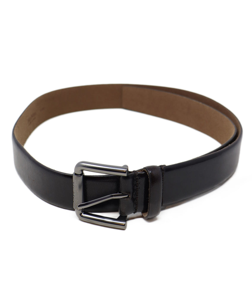 Max Mara Dark Brown Leather Belt 