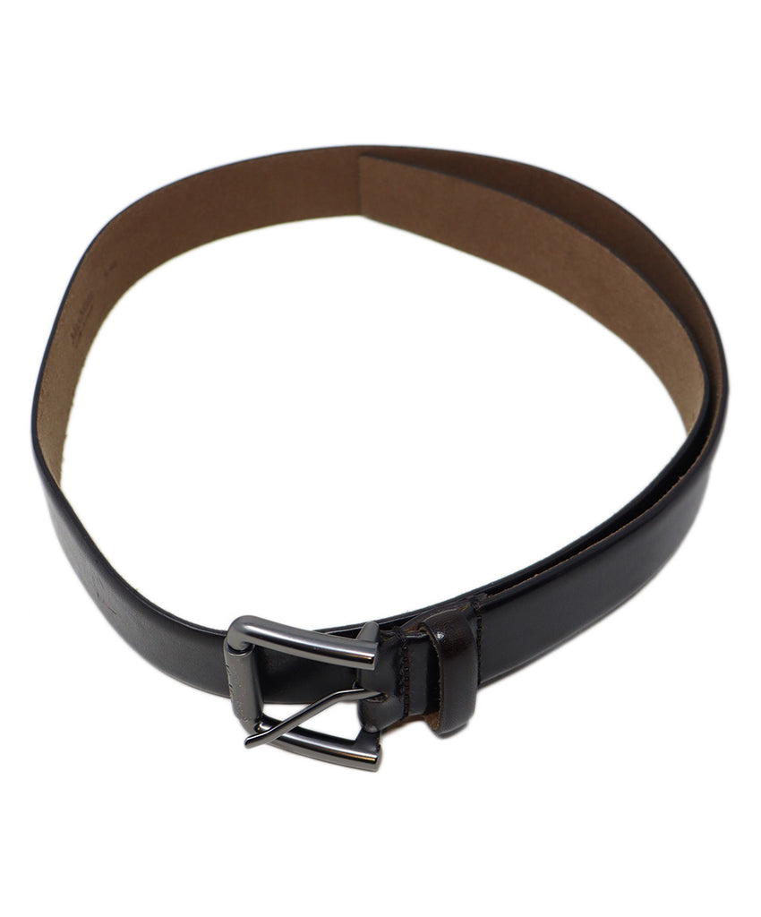 Max Mara Dark Brown Leather Belt 1