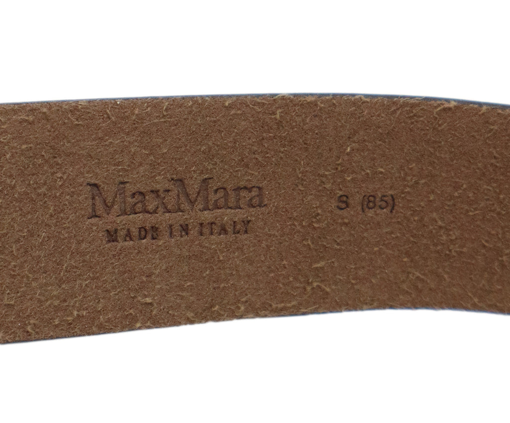 Max Mara Dark Brown Leather Belt 3