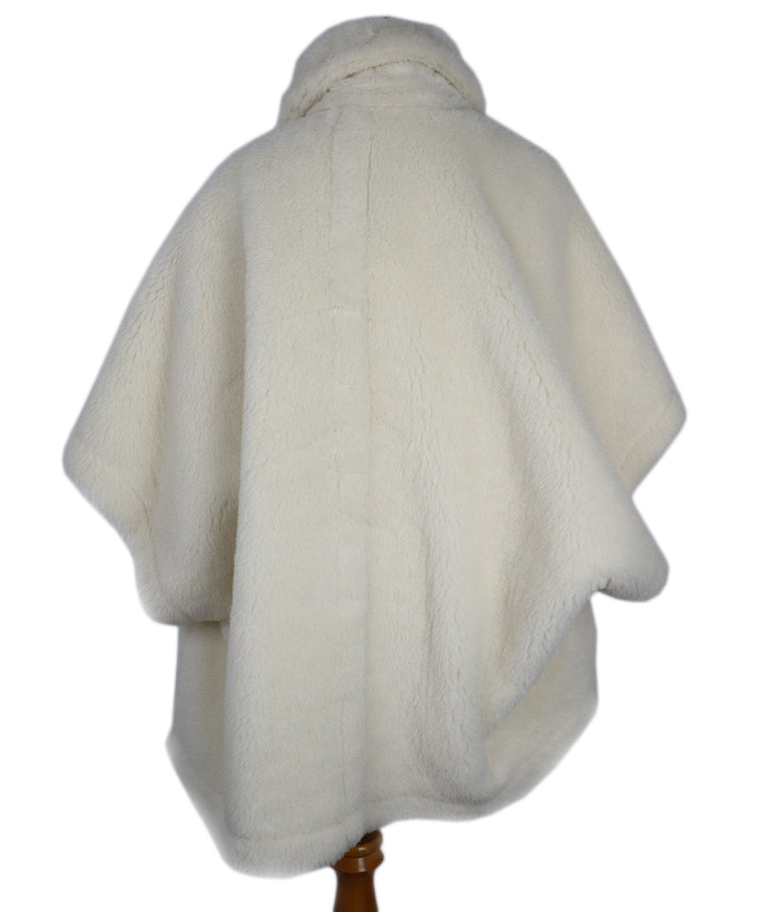 Max Mara Ivory Alpaca Wool Poncho 2