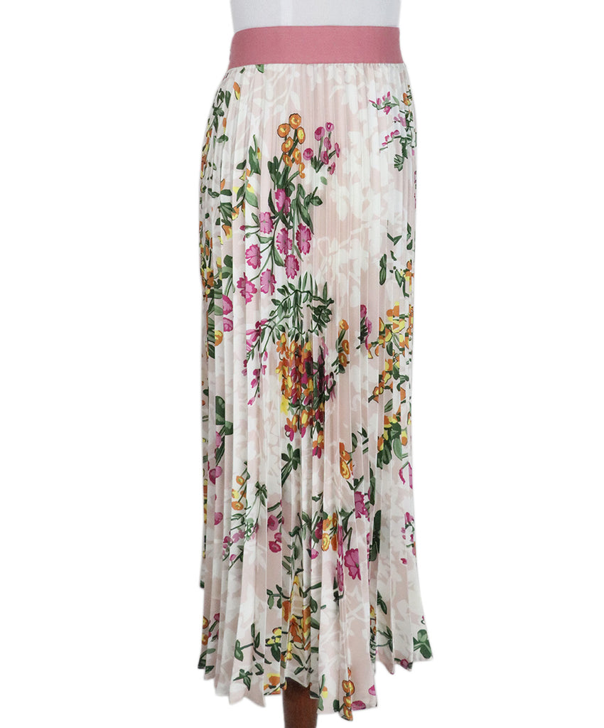 Max Mara Pink Floral Polyester Skirt 1