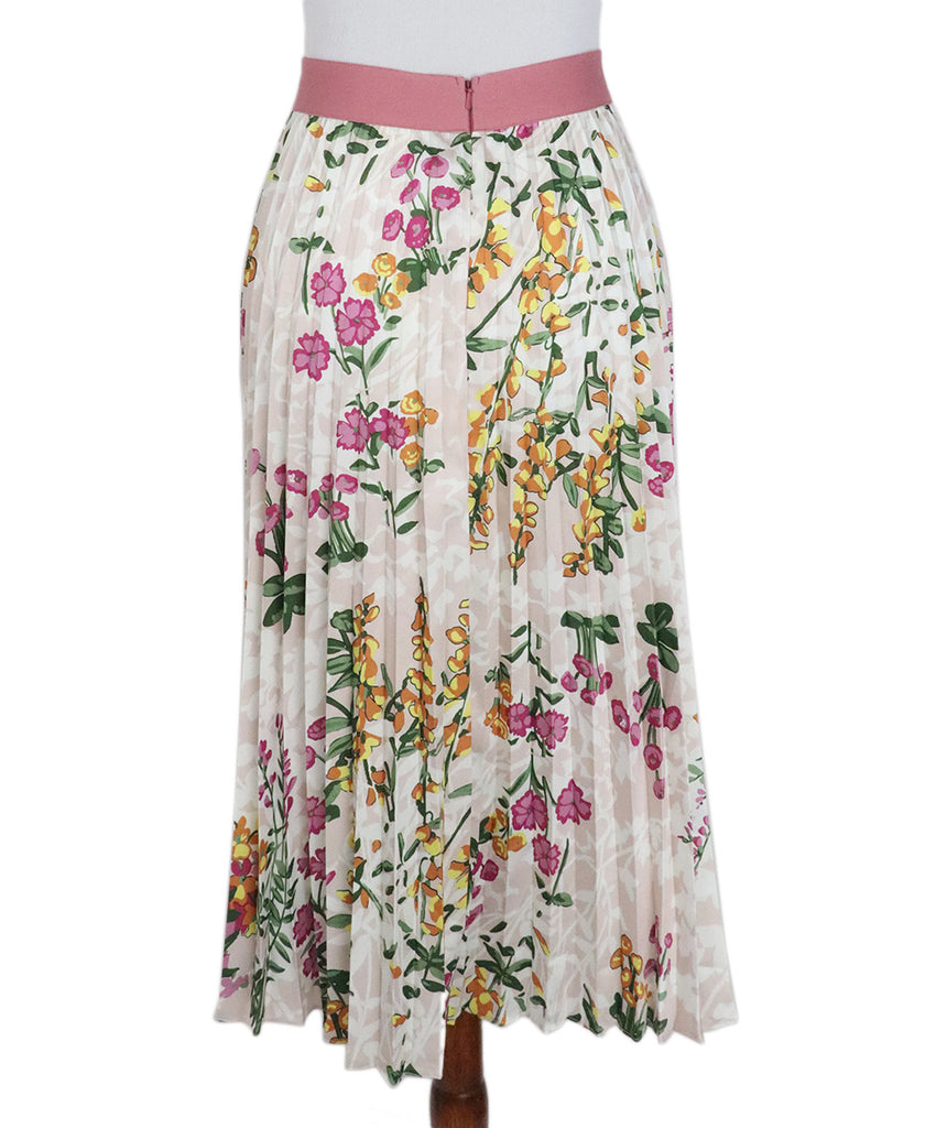 Max Mara Pink Floral Polyester Skirt 2