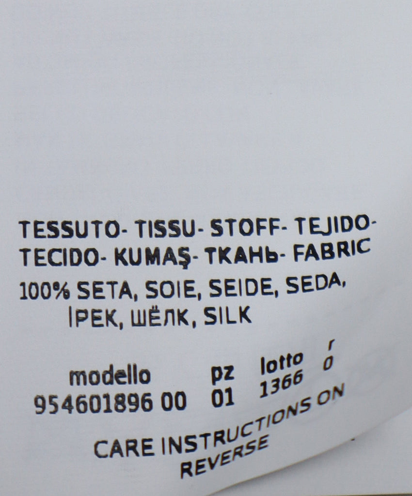 Max Mara Navy Brown & White Print Silk Scarf 3