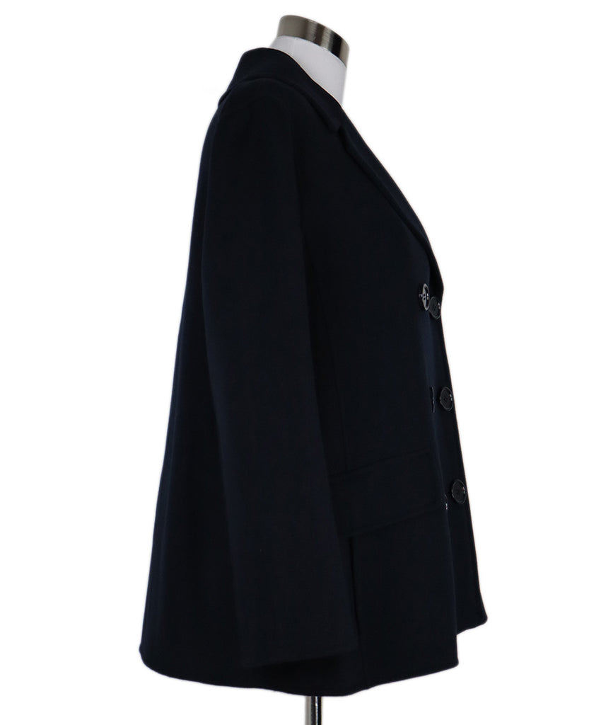 Max Mara Navy Wool Short Coat 1