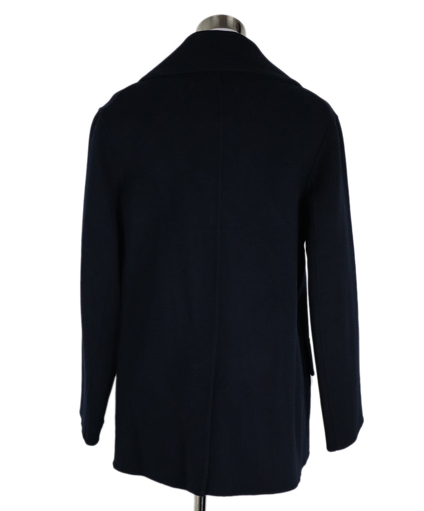 Max Mara Navy Wool Short Coat 2