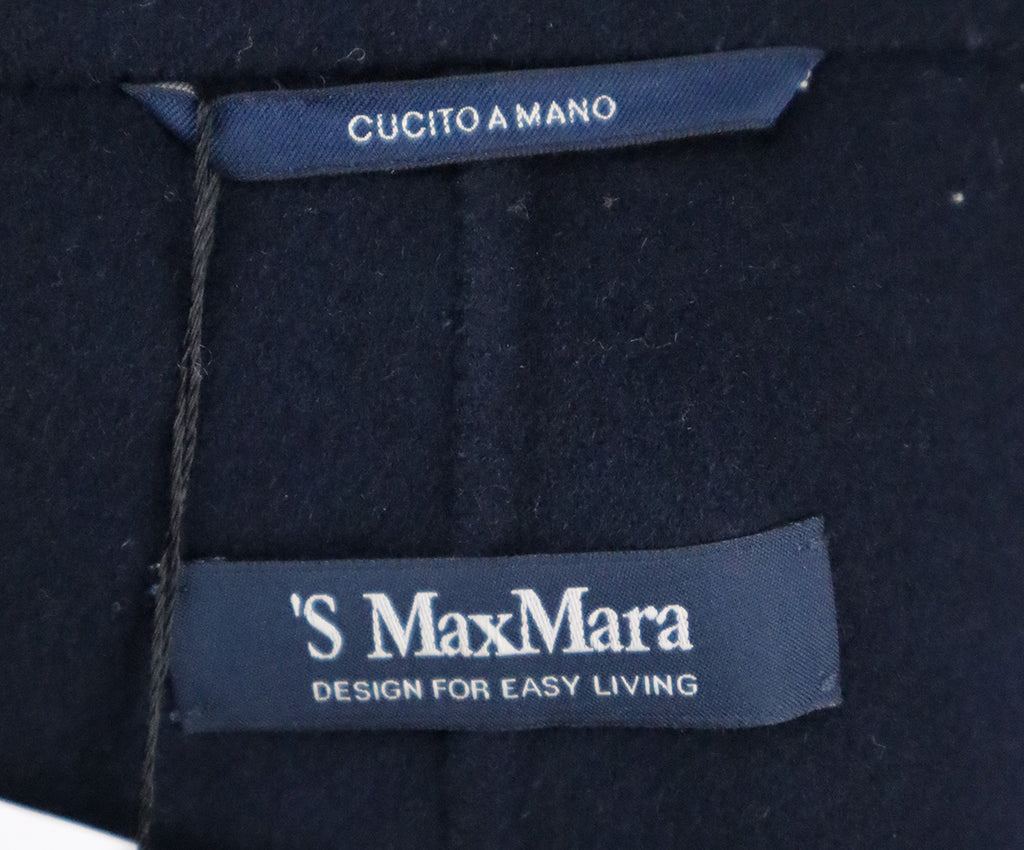 Max Mara Navy Wool Short Coat 3