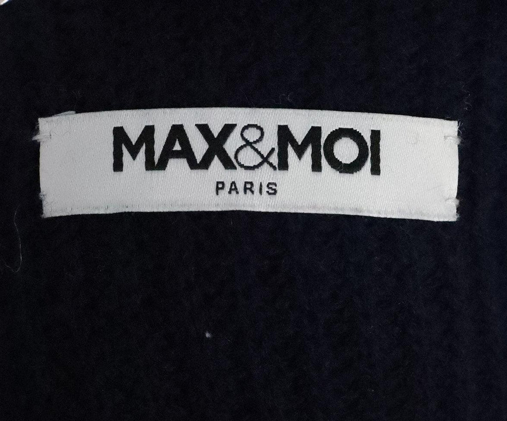 Max & Moi Navy Cashmere & Fox Trim Sweater 3