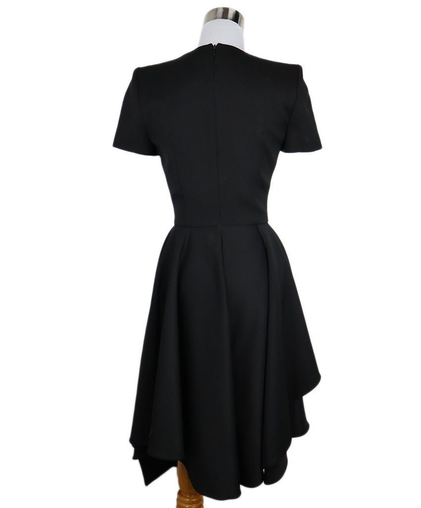 Alexander McQueen Black Wool Short Sleeve Dress 2