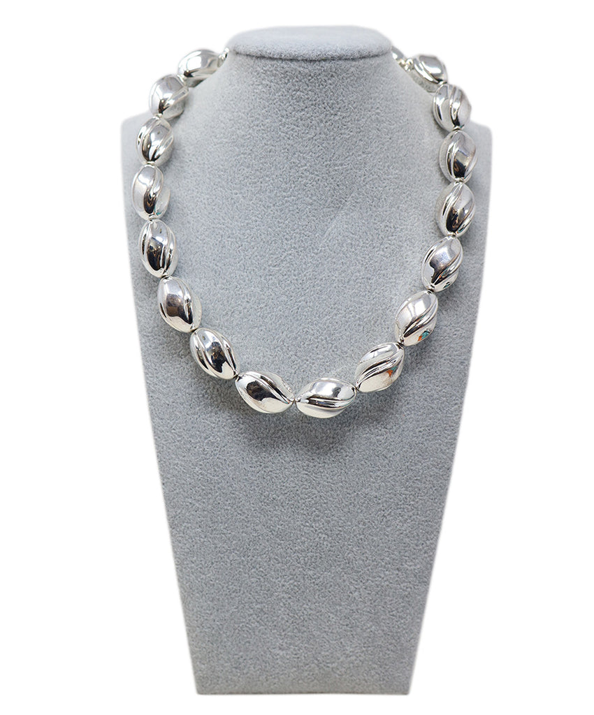 Sterling Silver Beaded Necklace 