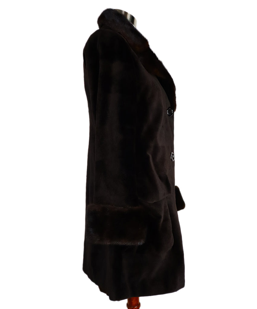 Michael Kors Brown Sheared Mink Coat 1