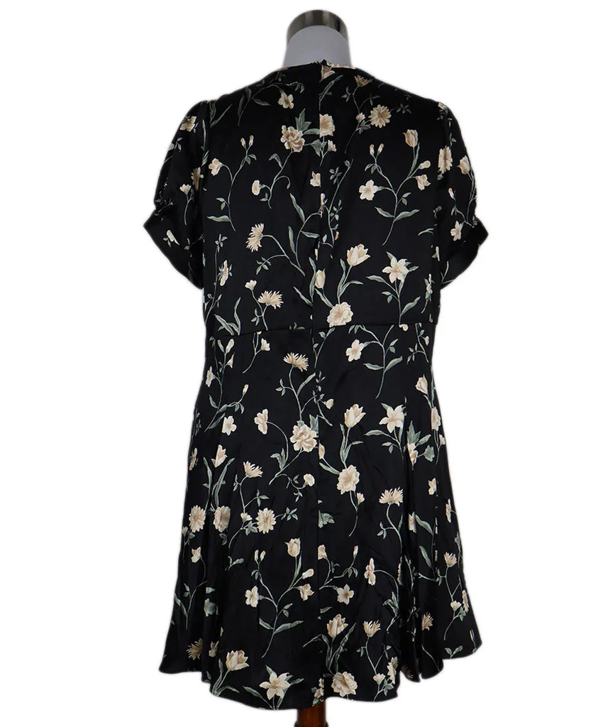 Michael Kors Black Floral Pleated Dress sz 12 - Michael's Consignment NYC